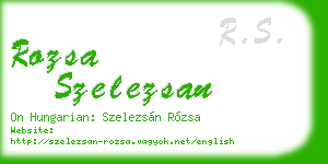 rozsa szelezsan business card
